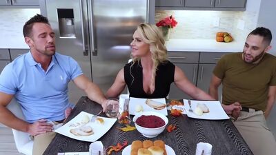 Army Boy Meets Busty Stepmom For Thanksgiving