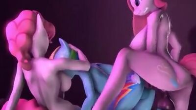 Wild 3D babes express their love for sucking and fucking