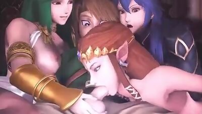 Wild 3D babes express their love for sucking and fucking