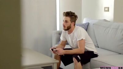 Samantha Hayes sets up a recording then fucks her host brother and host mom Sofie Marie in a raunchy hardcore threesome