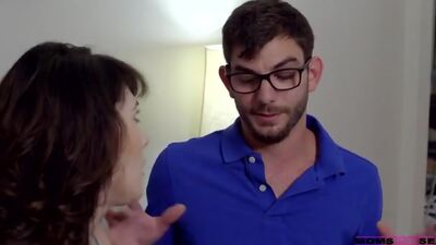 Audrey Noir teaches her stepson and daughter Ember Stone how to suck and fuck in a hardcore threesome