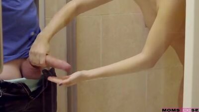 Aaliyah Love needs help following her eye surgery and finds herself stroking her stepsons dick and fucking him hard