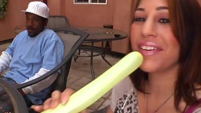 Busty slut Britney Stevens takes on monser cock