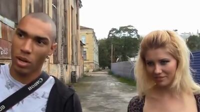 Hot outdoor fuck with a nasty blonde