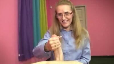 Young Guy Gets WIld Milf Handjob