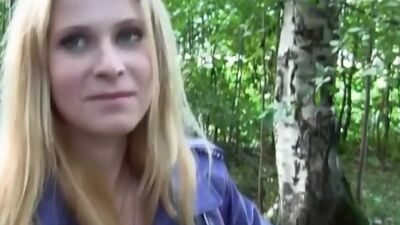 Amazing outdoor fuck for a sexy blonde