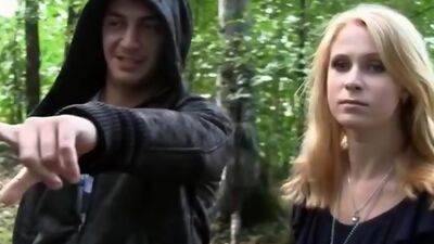 Amazing outdoor fuck for a sexy blonde