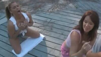 Moms Take Turns Milking Cock