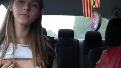 Young couple walking in the woods fucked