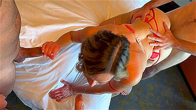 Wife fucks 3 guys blindfolded and takes triple facial / Amateur Hotwife