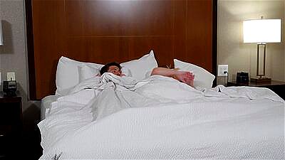 Blonde Stepmom and Stepson Share Hotel Bed