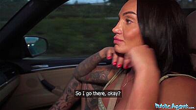 Public Agent Australian reality star MILF Hayley Vernon hardcore public doggystyle at side of road