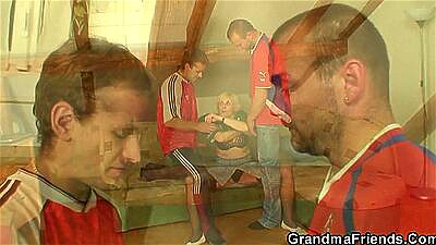 Two buddy share very old granny