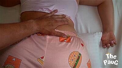 Stepmom comes into my room to clean it and asks me to massage her big ass