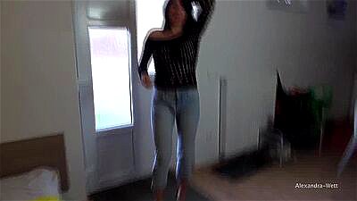 My stepbrother's fat cock is deep in my ass after the cum party