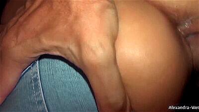 My stepbrother's fat cock is deep in my ass after the cum party