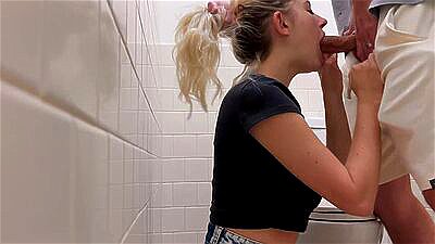 Random guy fucks me in a sports bar and cums on my face - Eva Elfie