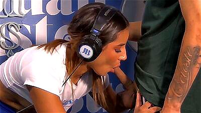 Natalia Garcia Orders a hamburger to suck the delivery guy's cock on Juan Bustos Podcast