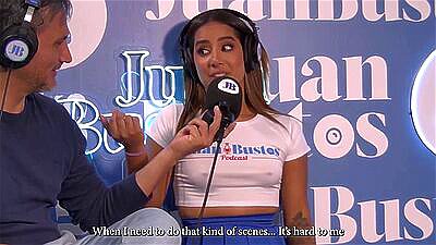 Natalia Garcia Orders a hamburger to suck the delivery guy's cock on Juan Bustos Podcast