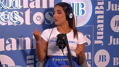 Natalia Garcia Orders a hamburger to suck the delivery guy's cock on Juan Bustos Podcast