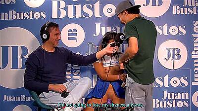 Natalia Garcia Orders a hamburger to suck the delivery guy's cock on Juan Bustos Podcast