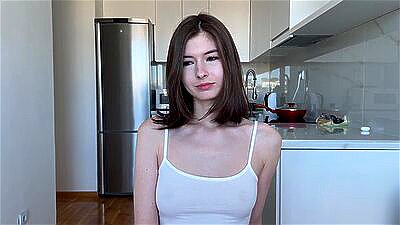 Neighbor wanted sex and the condom lost in her pussy