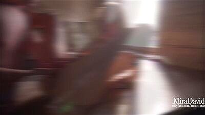 My Roommate Fucks Hard and Makes me Squirt in the Kitchen - Mira David