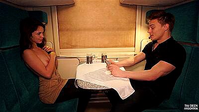 Adventure Train, Part 1. Neighbor lost cards and got a huge dick on the train