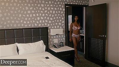 Deeper. Husband on the Phone with his Wife While Cheating with Nia Nacci