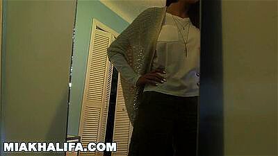 MIA KHALIFA - Big Titty Arab Babe Is Afraid Of The Big Black Cock