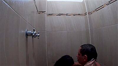 I come several times while my boyfriend fucks me when I'm taking a bath