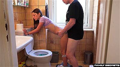 4 FOOT 6 - Girlfriend Training With Tiny Step Daughter Makes Her Squirt ! - Massy Sweet