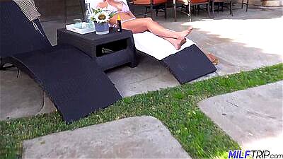 MilfTrip Busty Blonde MILF Vanessa Cage Rides Big Cock