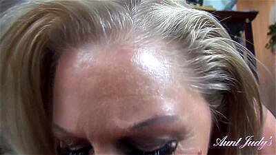 Aunt Judy's - Your Busty Mature Step-Aunt Alyssa Gives You a Handjob (POV)