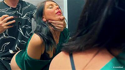 Сonsultant grabbed my dick and fucked me in the fitting room / Public Sex - Eva Soda