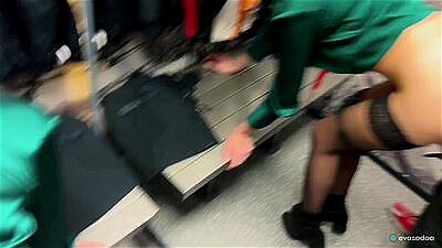 Сonsultant grabbed my dick and fucked me in the fitting room / Public Sex - Eva Soda