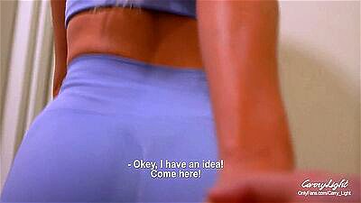 Cum On My Stepsister's Panties While Rubbing On Her Shaved Pussy