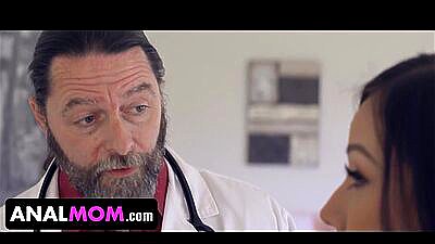AnalMom - Naughty Doctor Gives Lonely Hot Milf Breast And Anal Exam When Her Husband Is Not Home