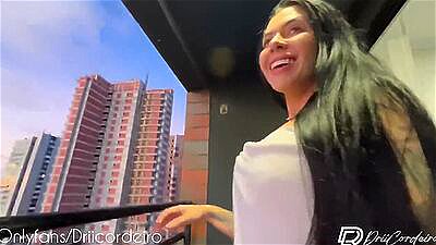 I had sex on the balcony of my apartment with my neighbor (part 2) - Drii Cordeiro