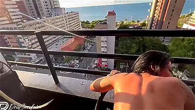 I had sex on the balcony of my apartment with my neighbor (part 2) - Drii Cordeiro