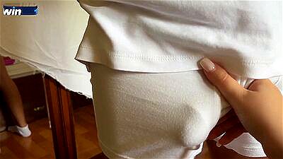 Horny slut stepmom with big tits seduces stepson and thanks him for breakfast