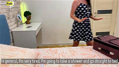 Stepmother and stepson share a bed in a hotel room 2