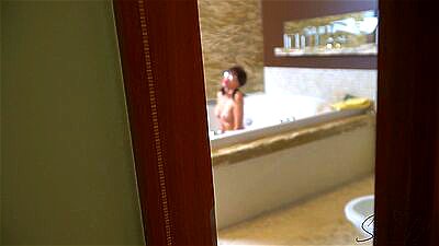 Stepmother caught stepson peeking and gave him a hot fuck!