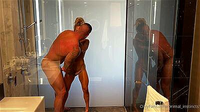 Petite blonde fit kitty gets fucked in the shower by primal