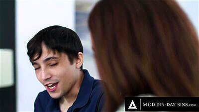 MODERN-DAY SINS - Nervous Teen Fucks His Bully's HOT MILF STEPMOM Natasha Nice! BIG BOUNCING TITS!