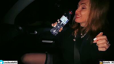 My friend's mom fucked me in the car