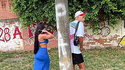 I offer money to Colombian milf to suck my cock in the street - Silvana Lee & Milan Rodriguez