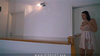 DAY 19 - Step mom handjob in step son's room and shares bed with cum in pussy?