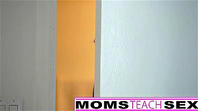 Hot threesome for stepmom and schoolgirl