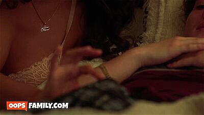 Sharing bed with busty MILF Penny Barber turns into rough fuck for young guy — OopsFamily